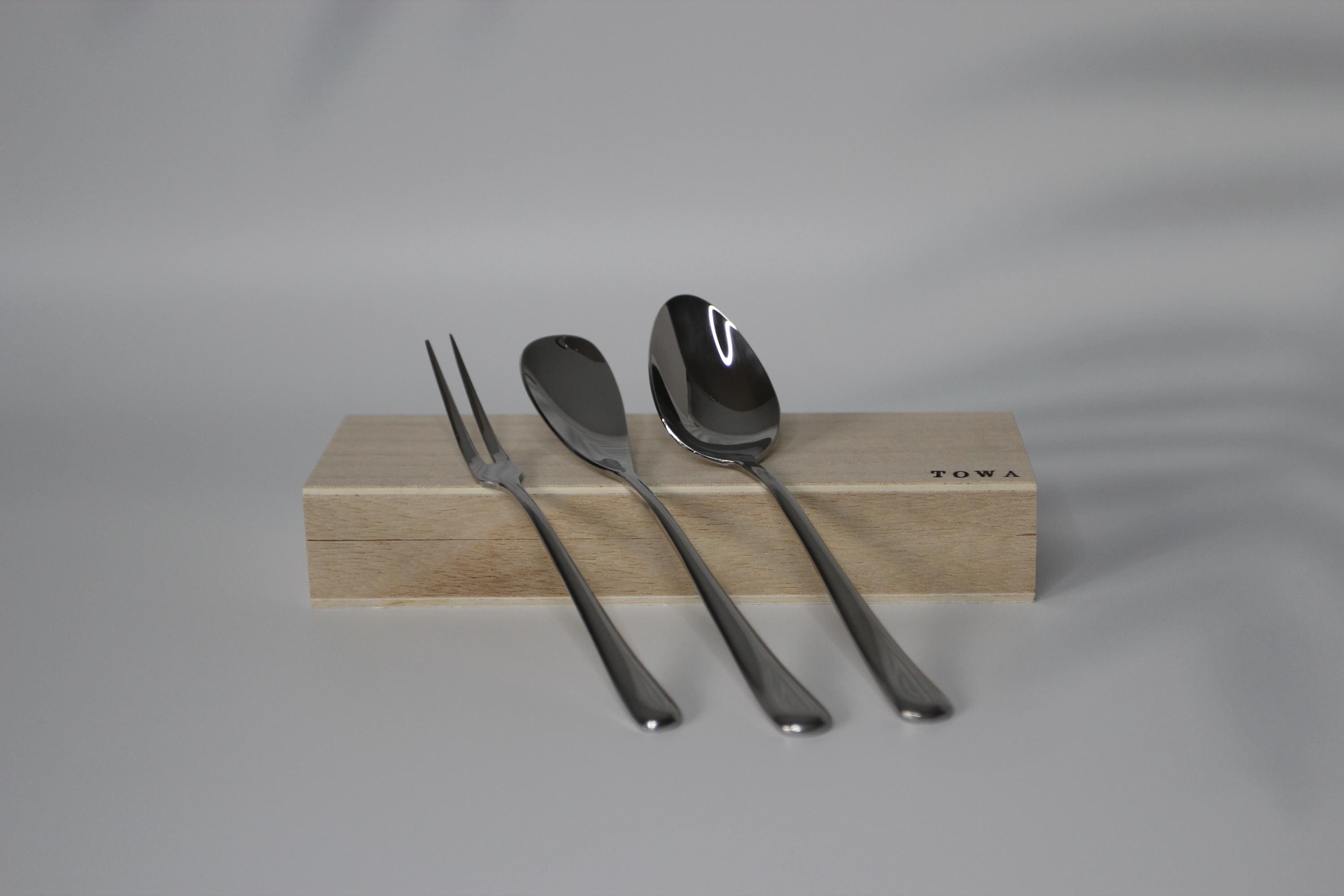 Handmade Japanese Dessert Cutlery Set | 18-8 Stainless Steel | Gift Box from Tsubame-Sanjo Niigata