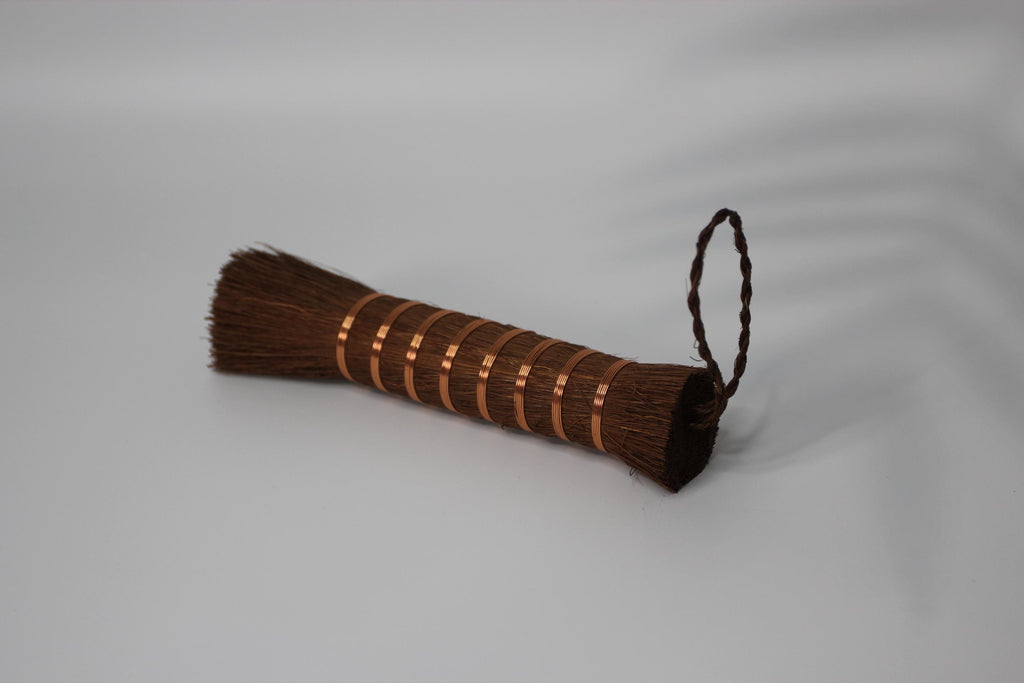 Handmade Hemp Palm Tawashi Brush - Japanese Copper Wire Kitchen Scrubber