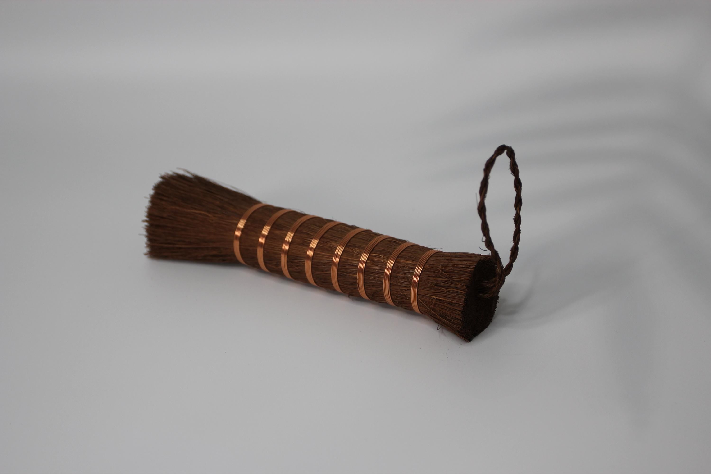 Handmade Hemp Palm Tawashi Brush - Japanese Copper Wire Kitchen Scrubber