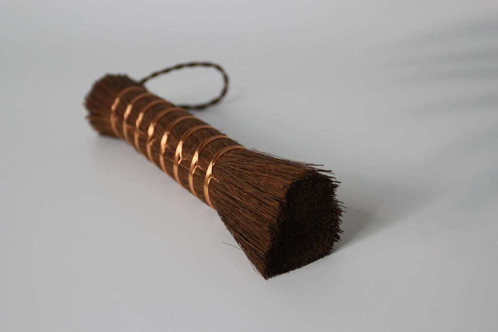 Handmade Hemp Palm Tawashi Brush - Japanese Copper Wire Kitchen Scrubber