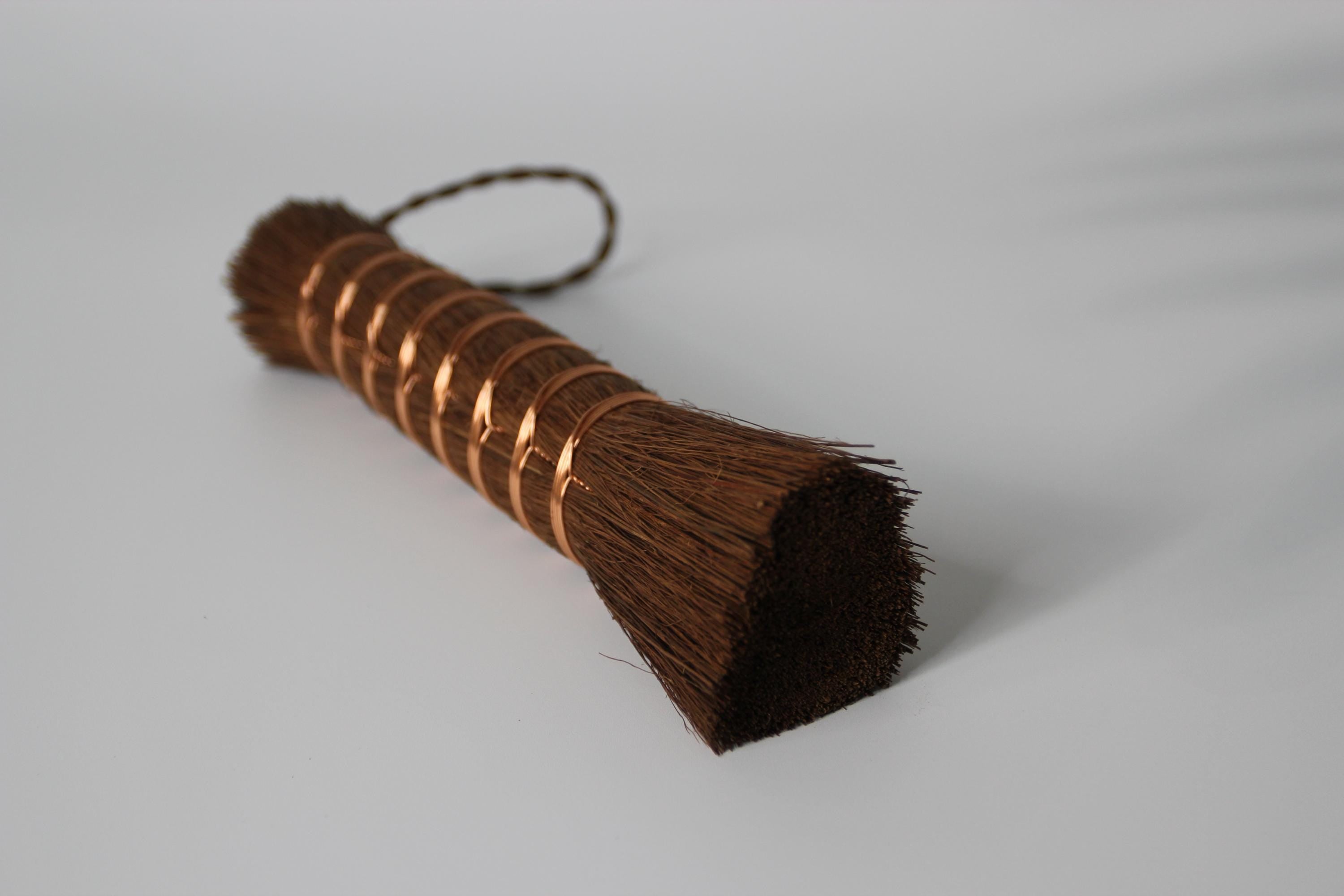 Handmade Hemp Palm Tawashi Brush - Japanese Copper Wire Kitchen Scrubber