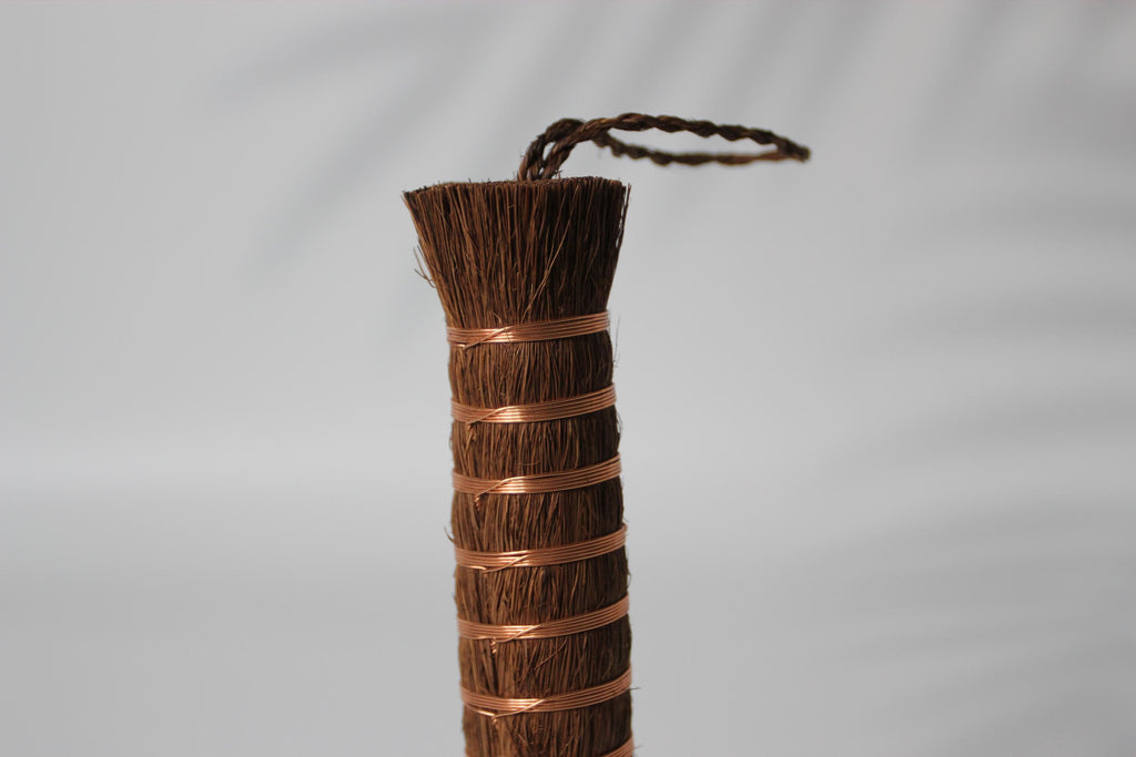 Handmade Hemp Palm Tawashi Brush - Japanese Copper Wire Kitchen Scrubber