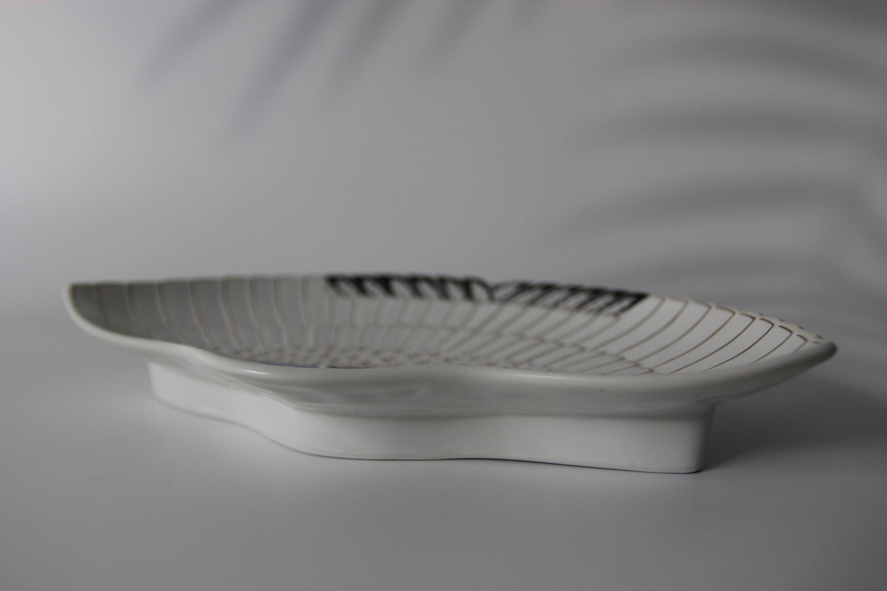 Handmade Crane Plate: Japanese Porcelain Fan Plate, Arita Ware
