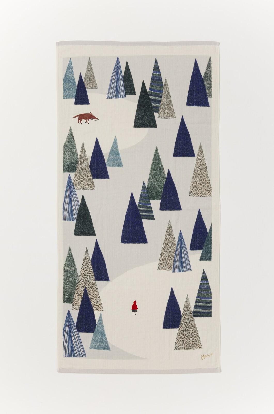 Fairytale Embroidered Bath Towel | Japanese Imabari Cotton Towel | MoritaMiW x Kusubashi Monori