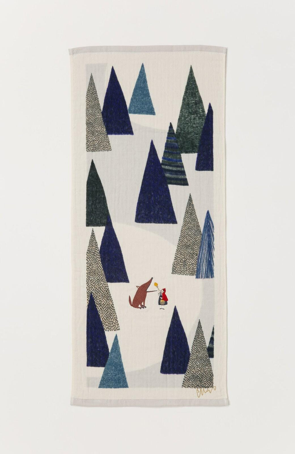 Fairytale Embroidered Hand Towel | Japanese Imabari Cotton Towel | moritaMiW × Kusubashi Monori