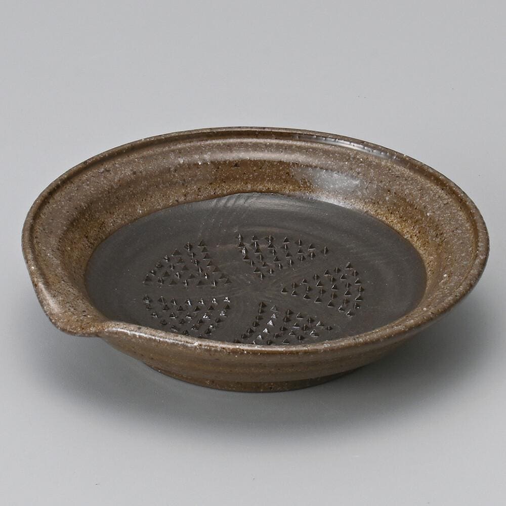 Handmade Minoru Touki Ceramic Grater  Japanese Garlic, Ginger & Wasabi Grater  Small Pottery Kitchen Tool