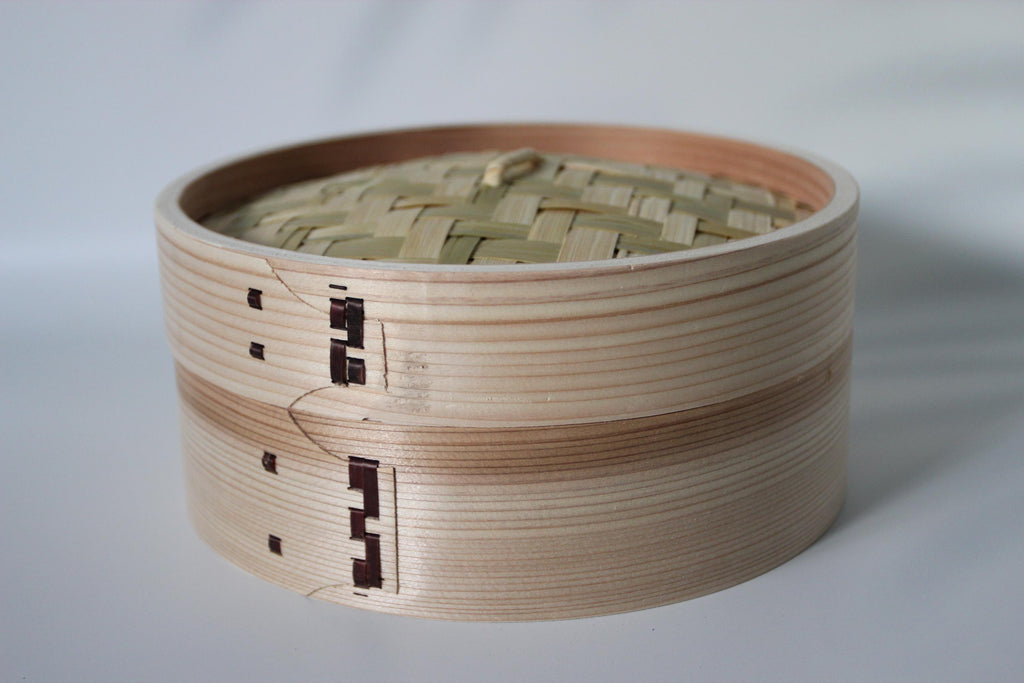 Handmade Japanese Cedar & Bamboo Steamer | Traditional Wooden Food Steamer | Eco-Friendly Cookware