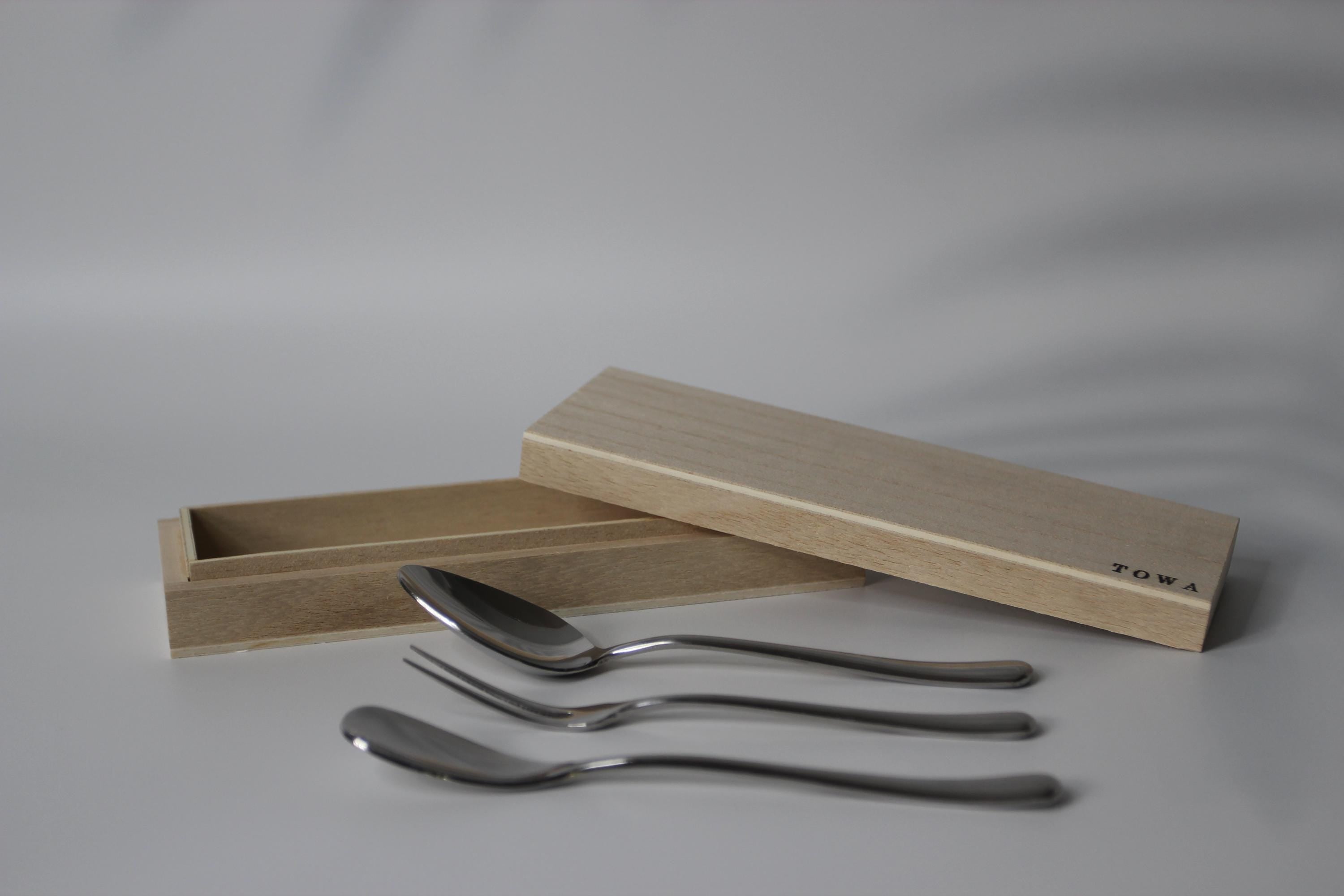 Handmade Japanese Dessert Cutlery Set | 18-8 Stainless Steel | Gift Box from Tsubame-Sanjo Niigata