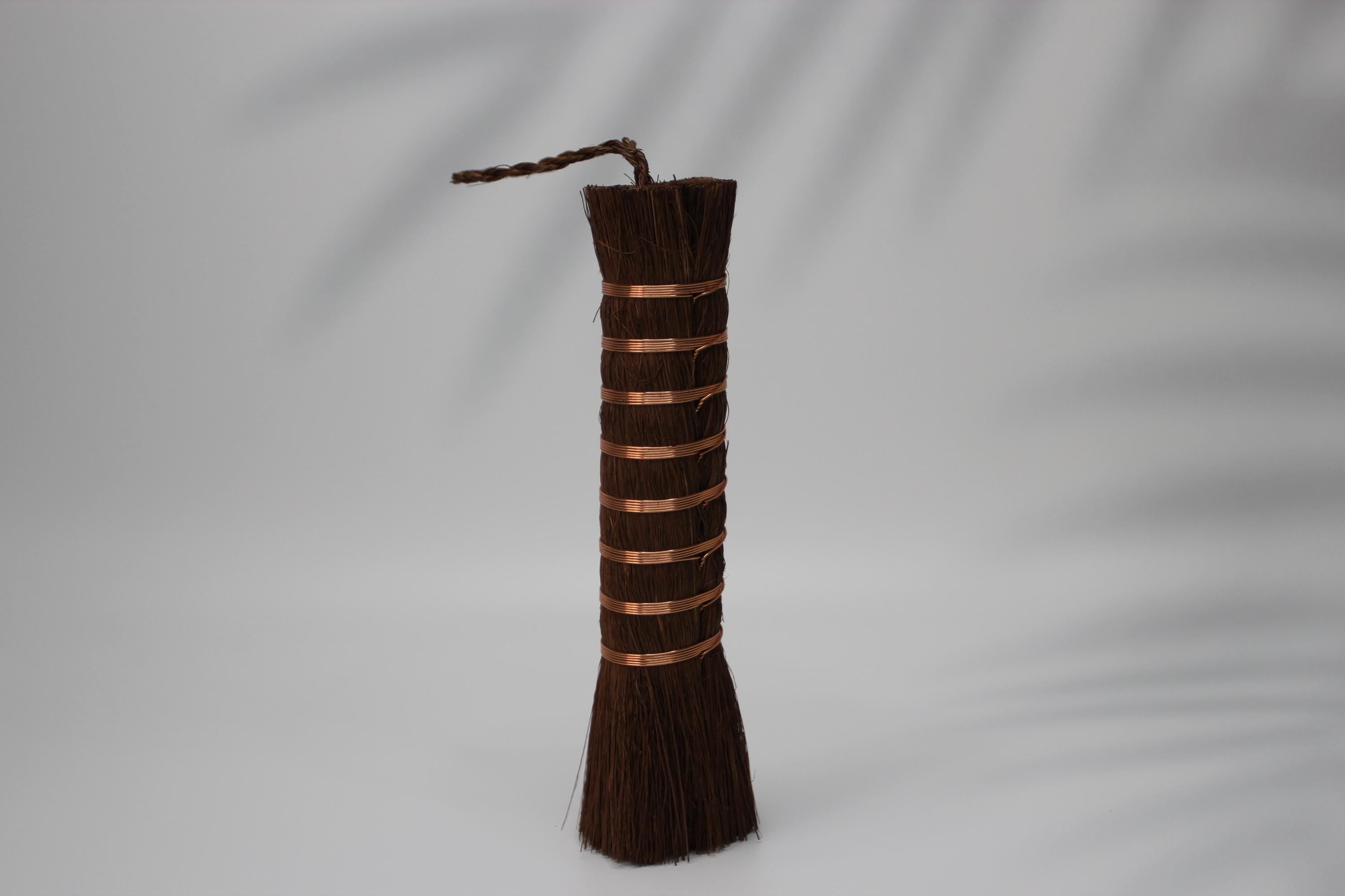 Handmade Hemp Palm Tawashi Brush - Japanese Copper Wire Kitchen Scrubber