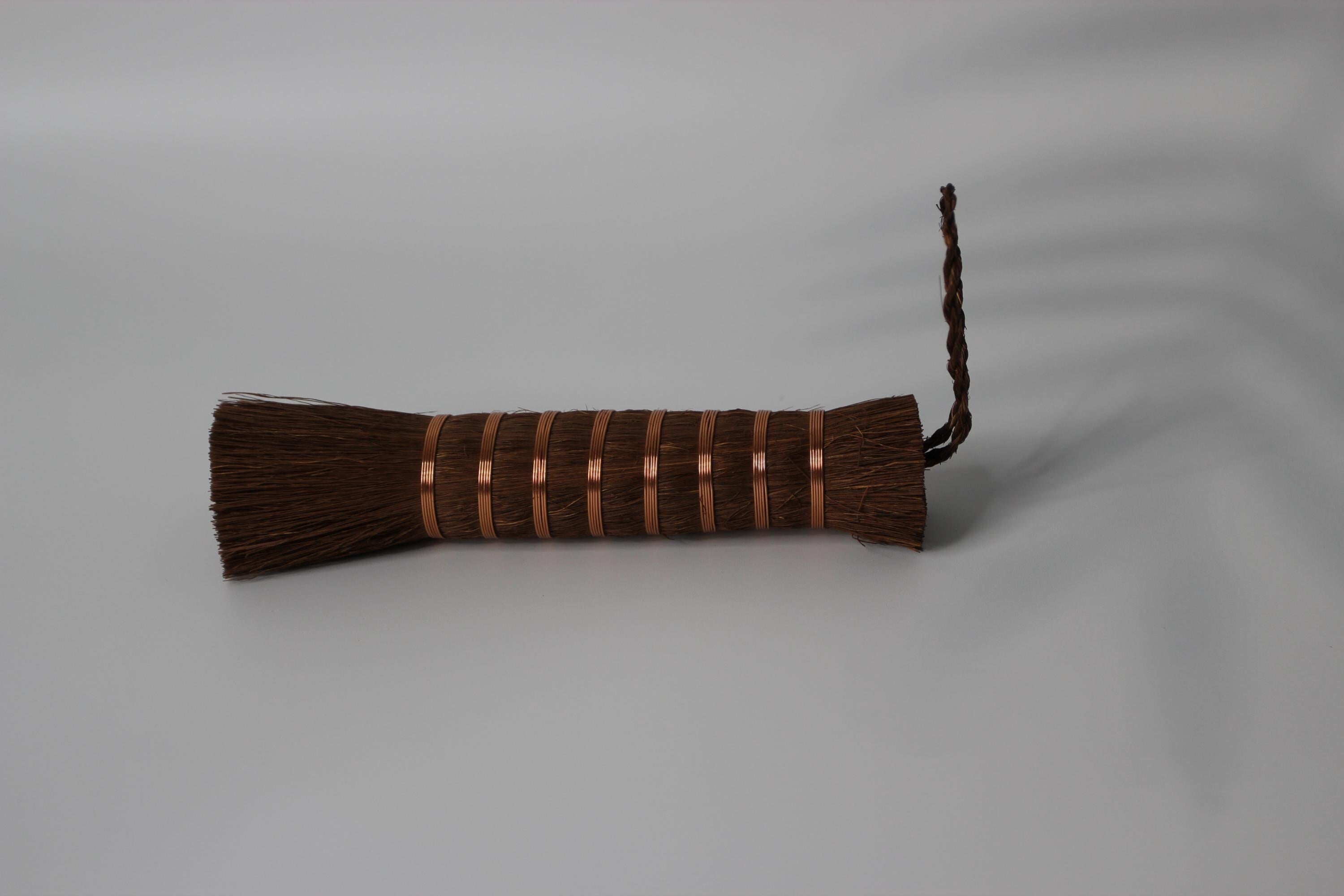Handmade Hemp Palm Tawashi Brush - Japanese Copper Wire Kitchen Scrubber