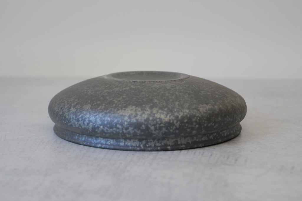 Black Kushime Shigaraki Ware Bowl | Japanese Rustic Pottery