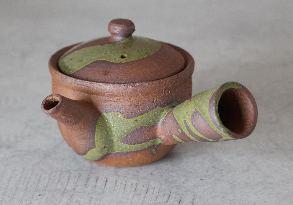 Handmade Shigaraki Ware Kyusu Teapot | Japanese Green Tea, 300ml