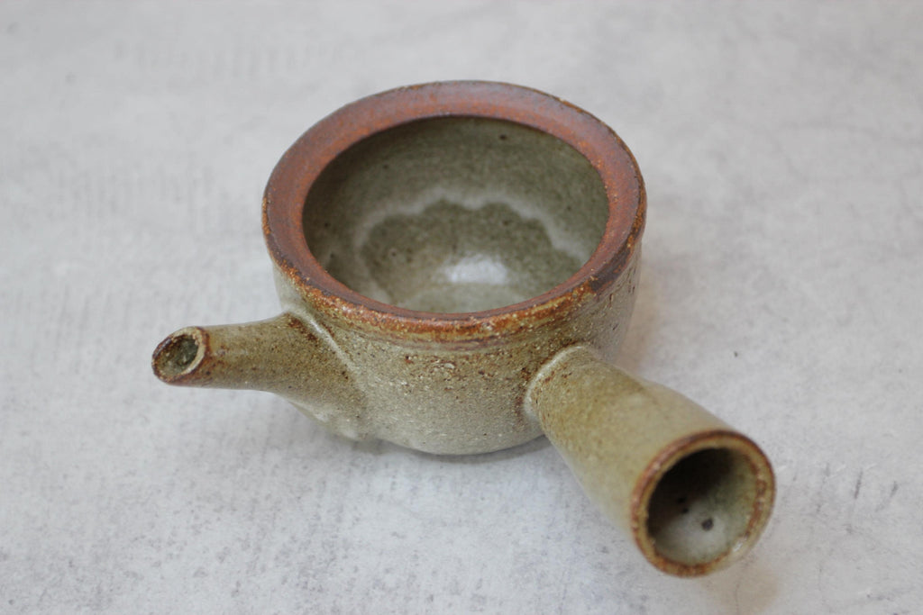 Shigaraki Ware Japanese Teapot | Kiln-Changed Deep Kyusu 300ml | Handmade Clay Teapot Made in Japan
