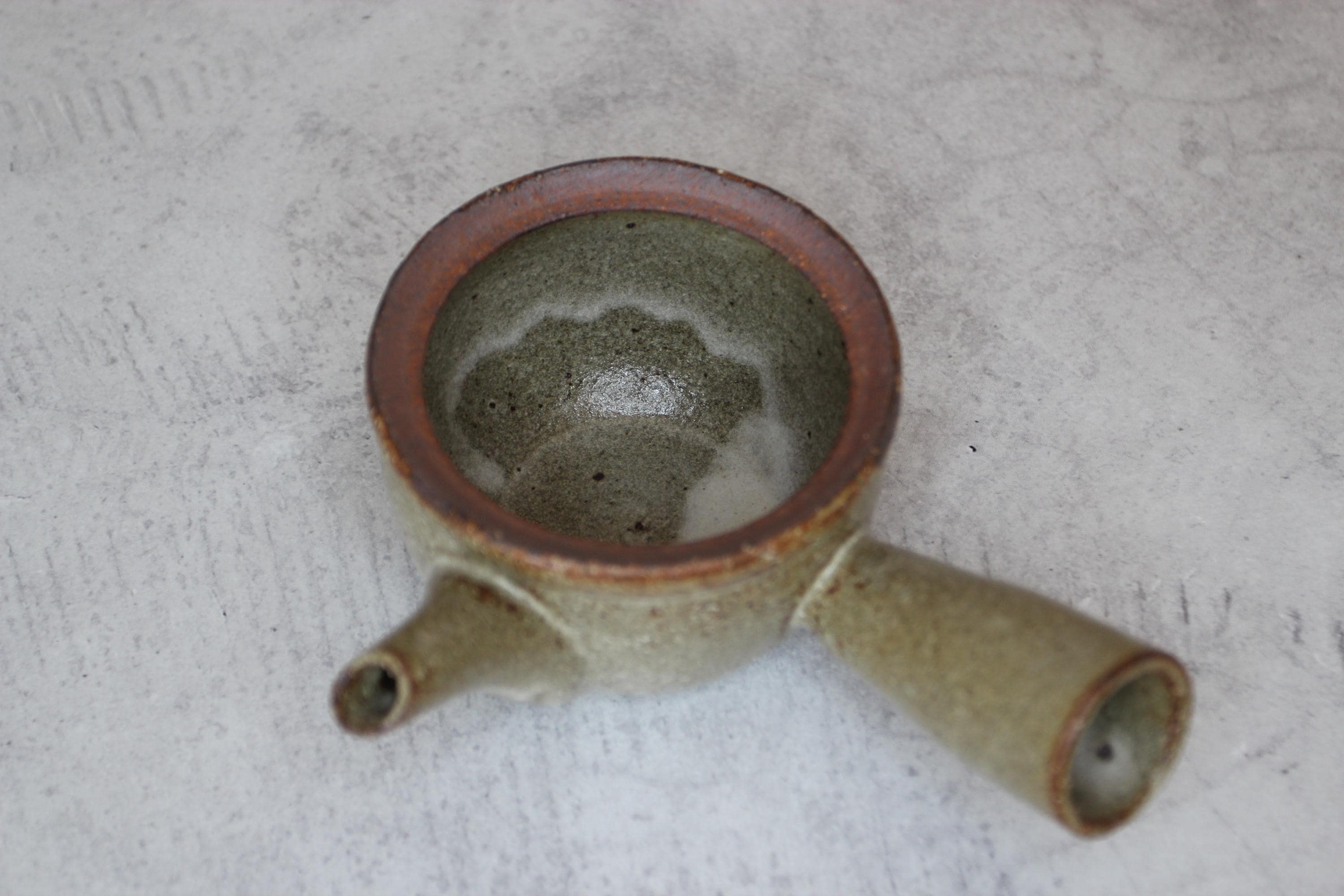 Shigaraki Ware Japanese Teapot | Kiln-Changed Deep Kyusu 300ml | Handmade Clay Teapot Made in Japan
