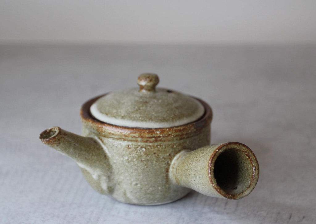 Shigaraki Ware Japanese Teapot | Kiln-Changed Deep Kyusu 300ml | Handmade Clay Teapot Made in Japan