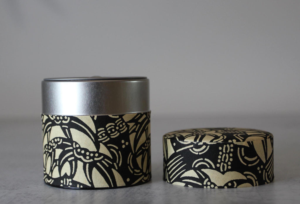 Japanese Washi Paper Tea Canister | Airtight Storage Tin, Made in Japan