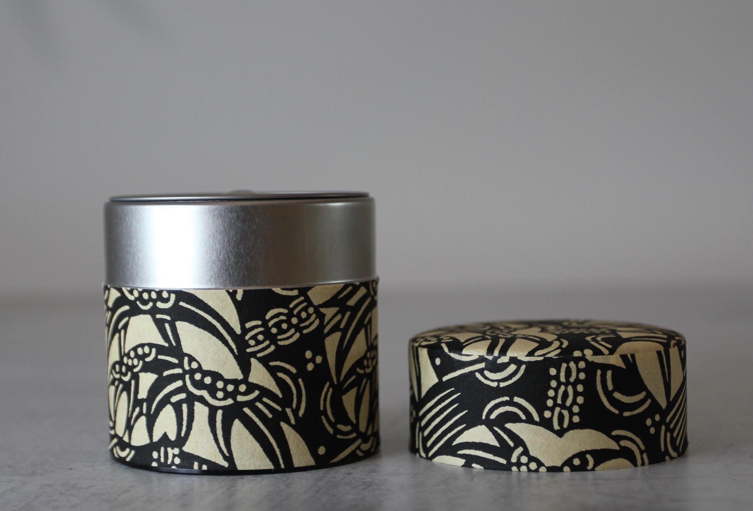 Japanese Washi Paper Tea Canister | Airtight Storage Tin, Made in Japan