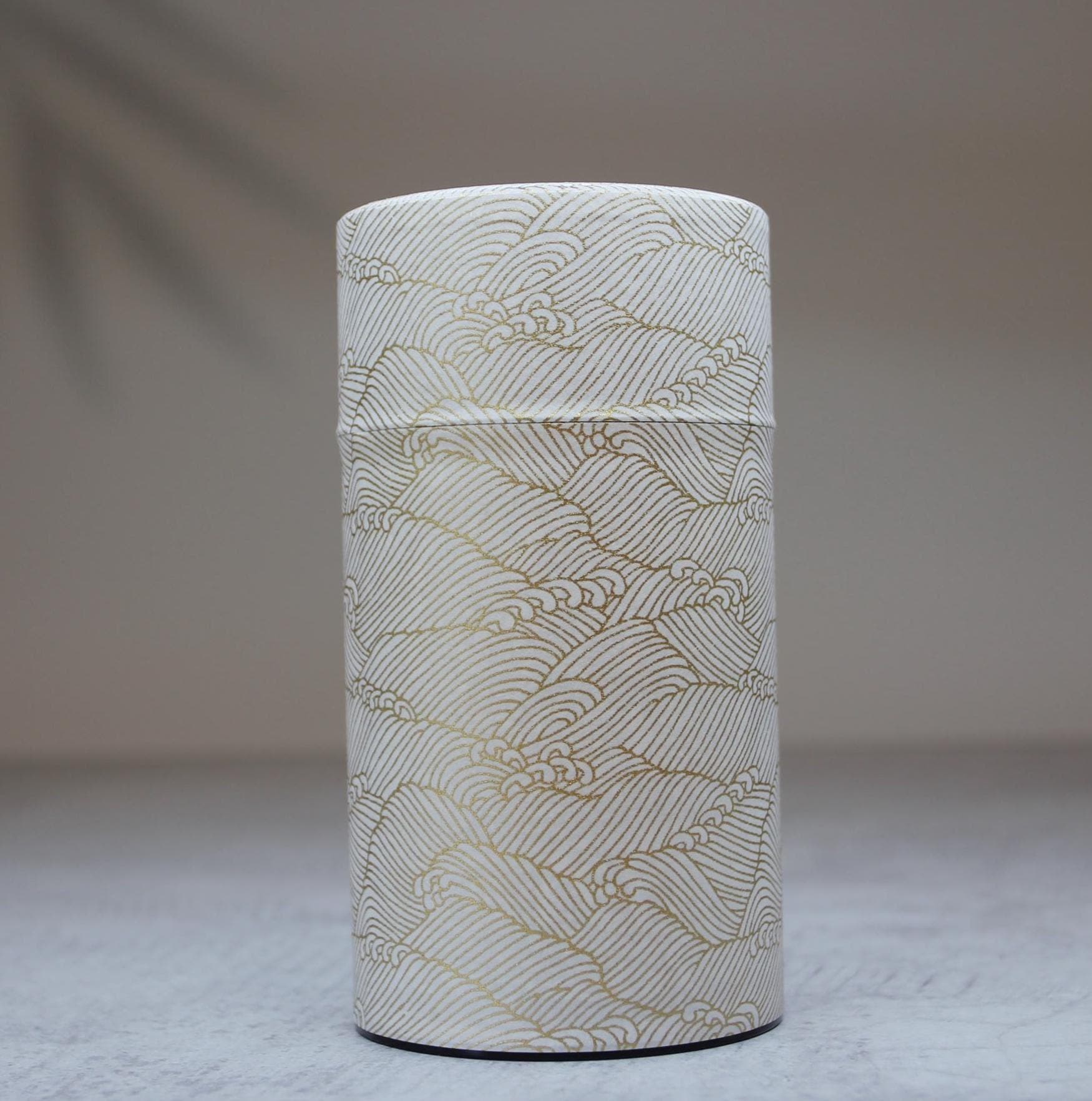 Japanese Washi Tea Canister | Kenran Wave Tin Storage, 200g