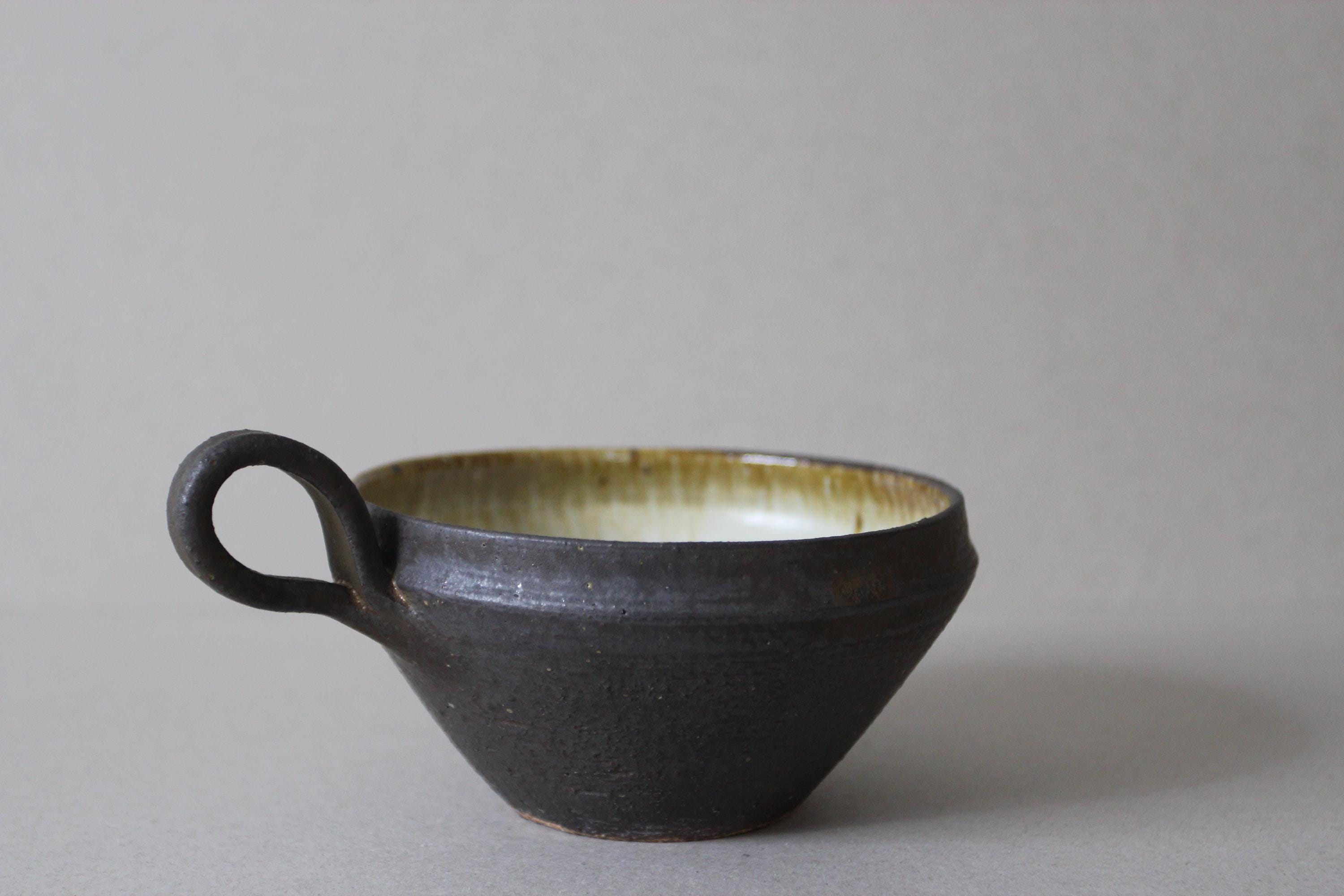 Japanese Rustic Ceramic Mug: Handcrafted Tea, Soup & Coffee Mug (350 ml)