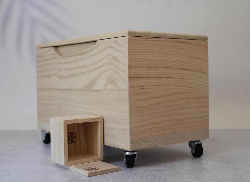 Handmade Paulownia Wood Rice Bin | Japanese Kitchen Storage, 5kg