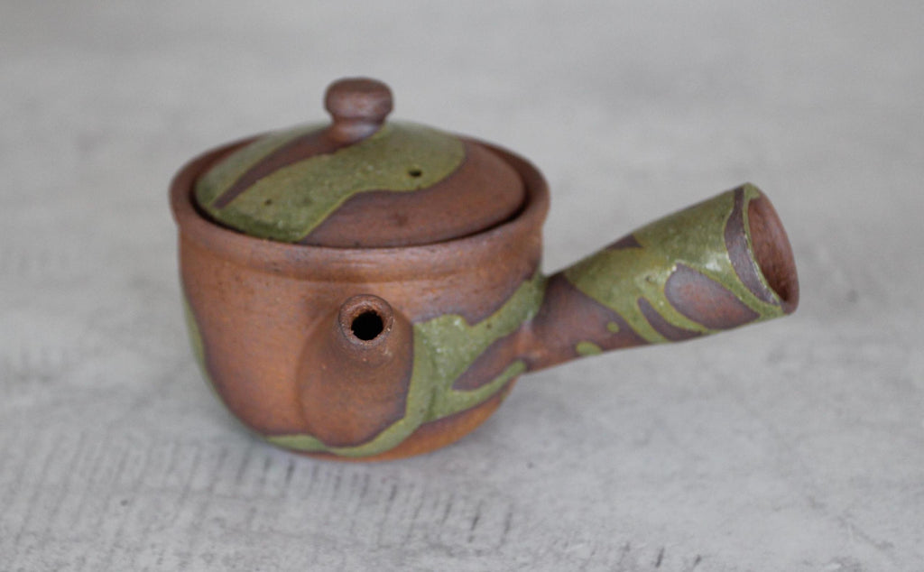 Handmade Shigaraki Ware Kyusu Teapot | Japanese Green Tea, 300ml