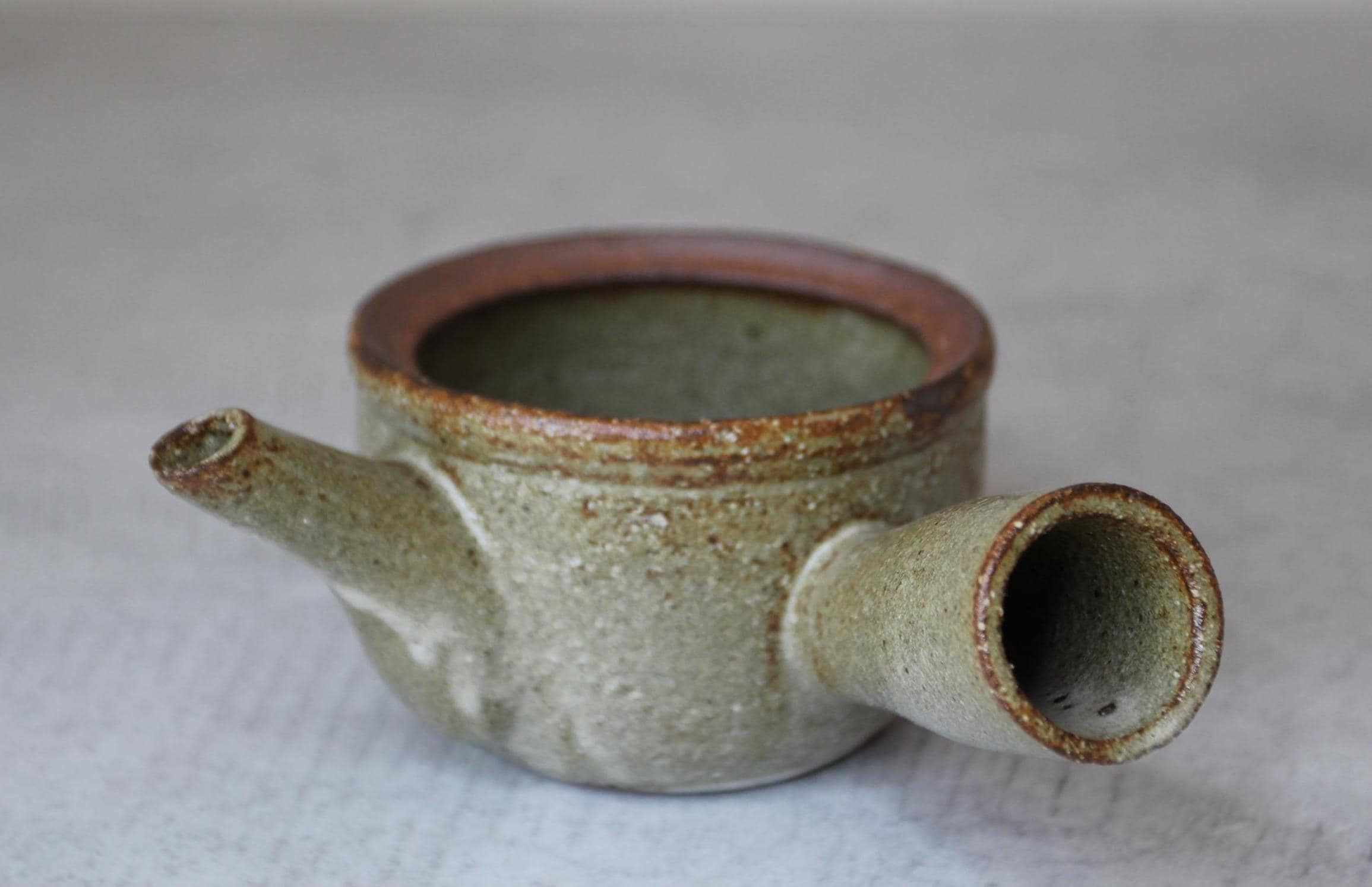 Shigaraki Ware Japanese Teapot | Kiln-Changed Deep Kyusu 300ml | Handmade Clay Teapot Made in Japan