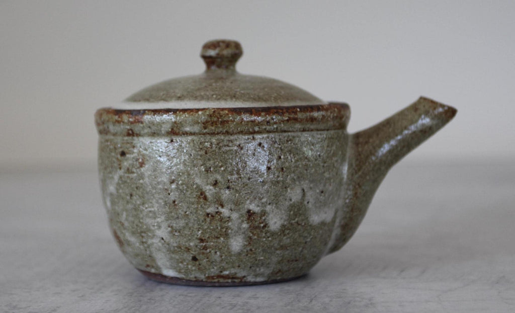 Shigaraki Ware Japanese Teapot | Kiln-Changed Deep Kyusu 300ml | Handmade Clay Teapot Made in Japan