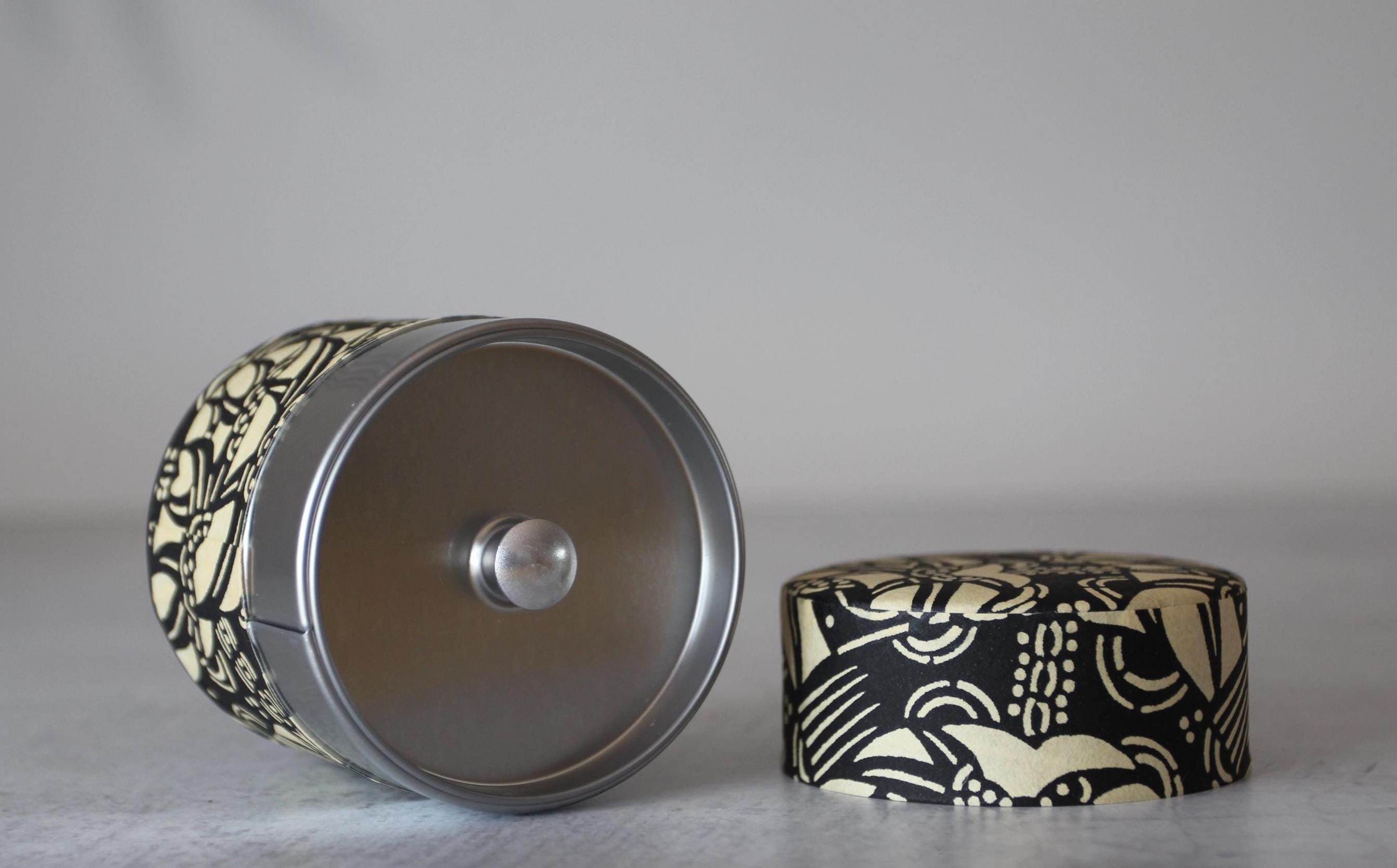Japanese Washi Paper Tea Canister | Airtight Storage Tin, Made in Japan