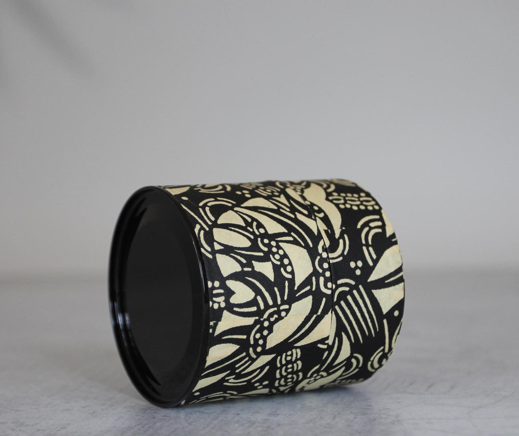 Japanese Washi Paper Tea Canister | Airtight Storage Tin, Made in Japan
