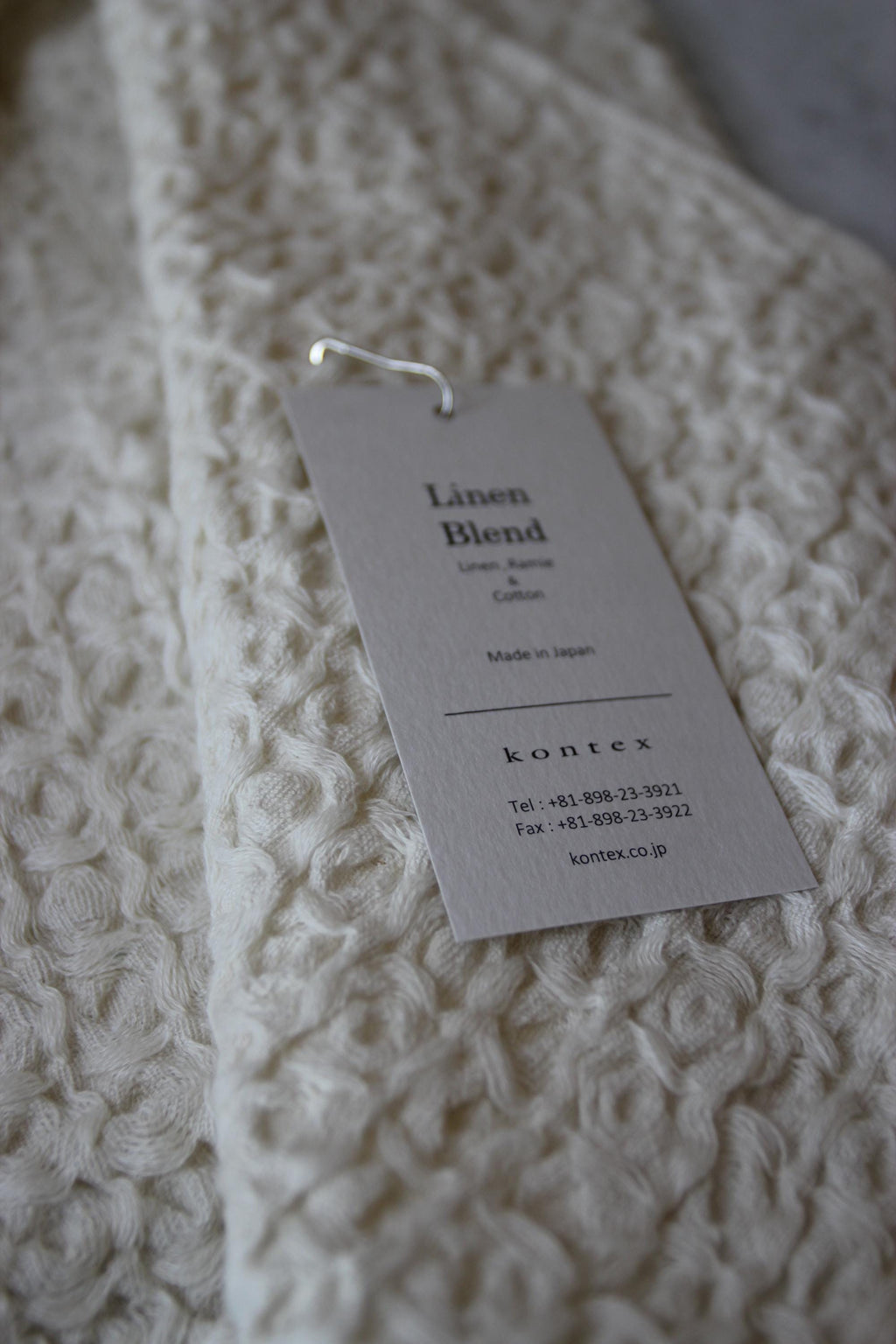Cotton Linen Waffle Hand Towel  Imabari Japanese Towel, Made in Japan