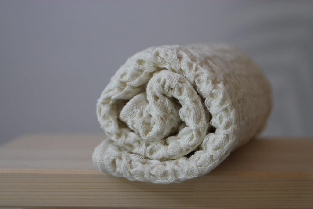 Cotton Linen Waffle Hand Towel  Imabari Japanese Towel, Made in Japan