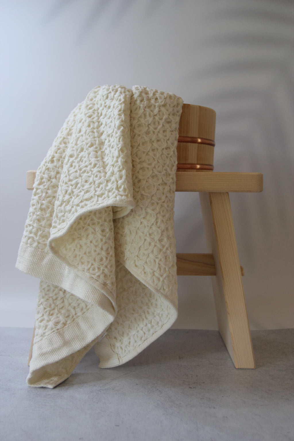 Cotton Linen Waffle Hand Towel  Imabari Japanese Towel, Made in Japan