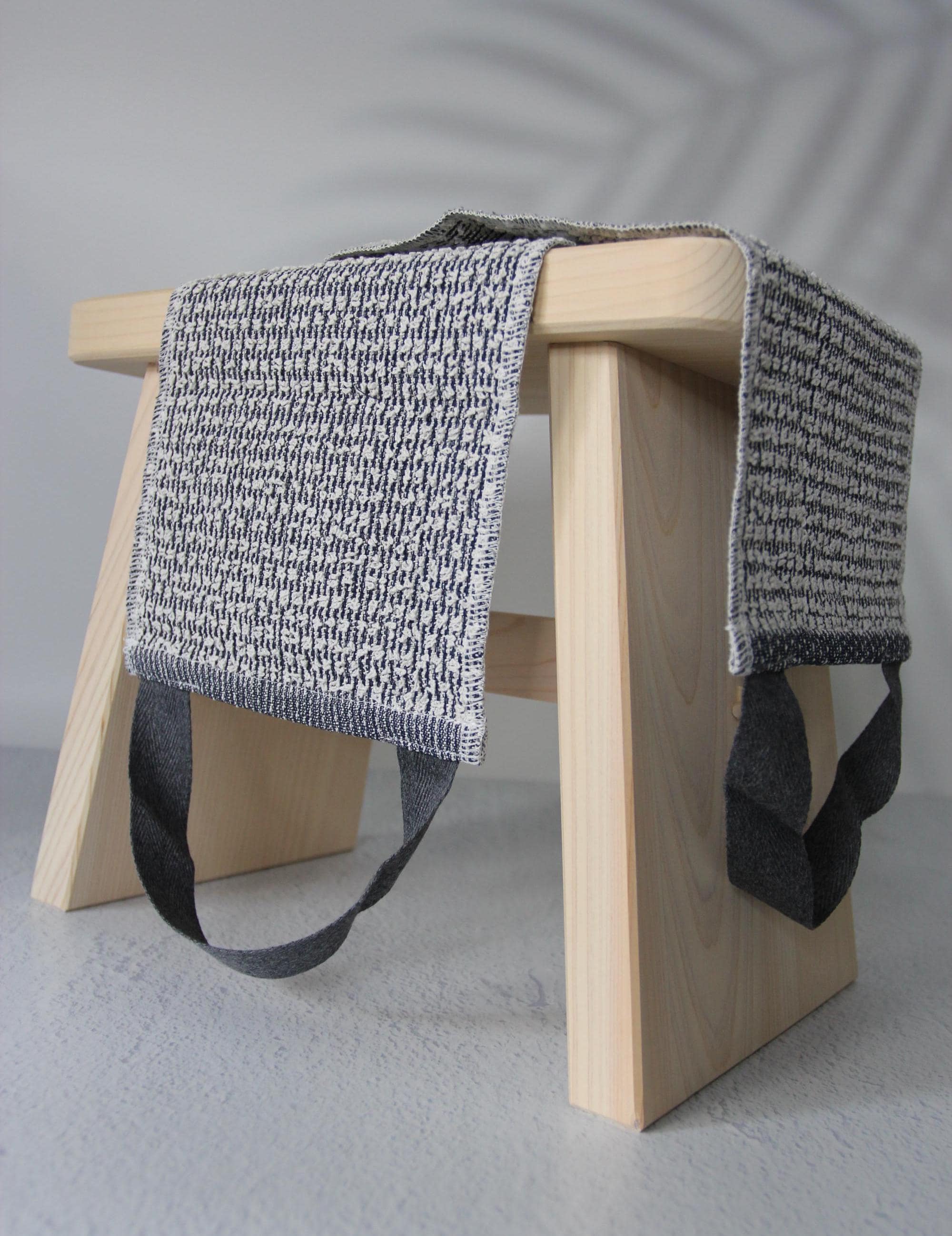 Japanese Nuno Tawashi Body Wash Towel  Exfoliating Back Scrubber, Binchotan Charcoal, Eco-Friendly Bath Cloth