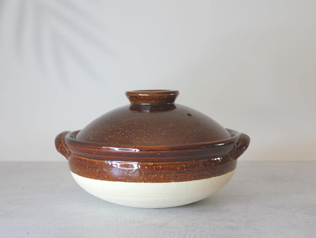Large Ko-Iga Donabe Japanese Clay Pot | Gas, Oven, Microwave Safe