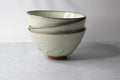 Handmade Shigaraki Ware Rice Bowl: White Shinogi Japanese Pottery