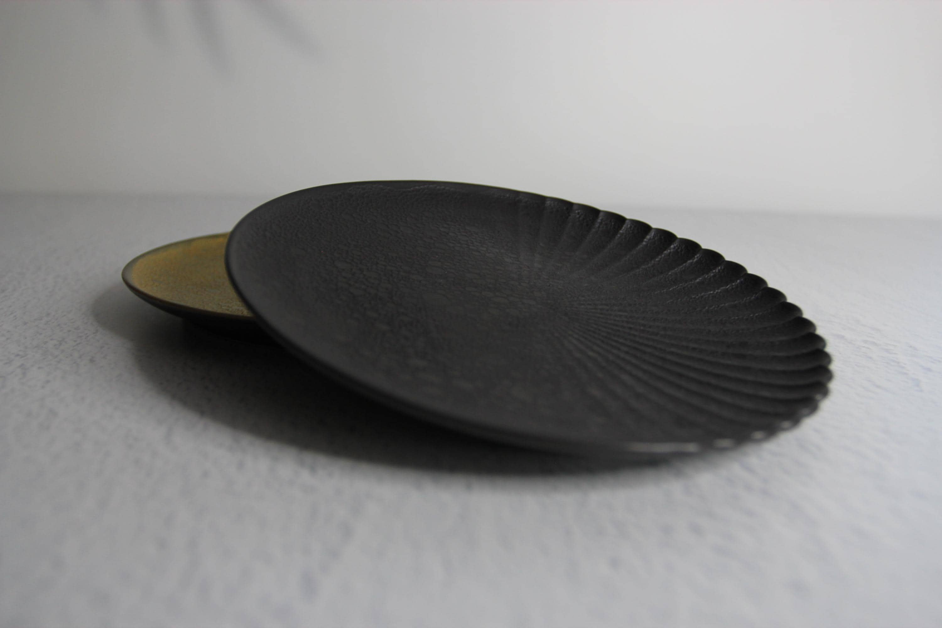 Hasami Arita Ware Porcelain Plate - Chrysanthemum Carving, 16cm