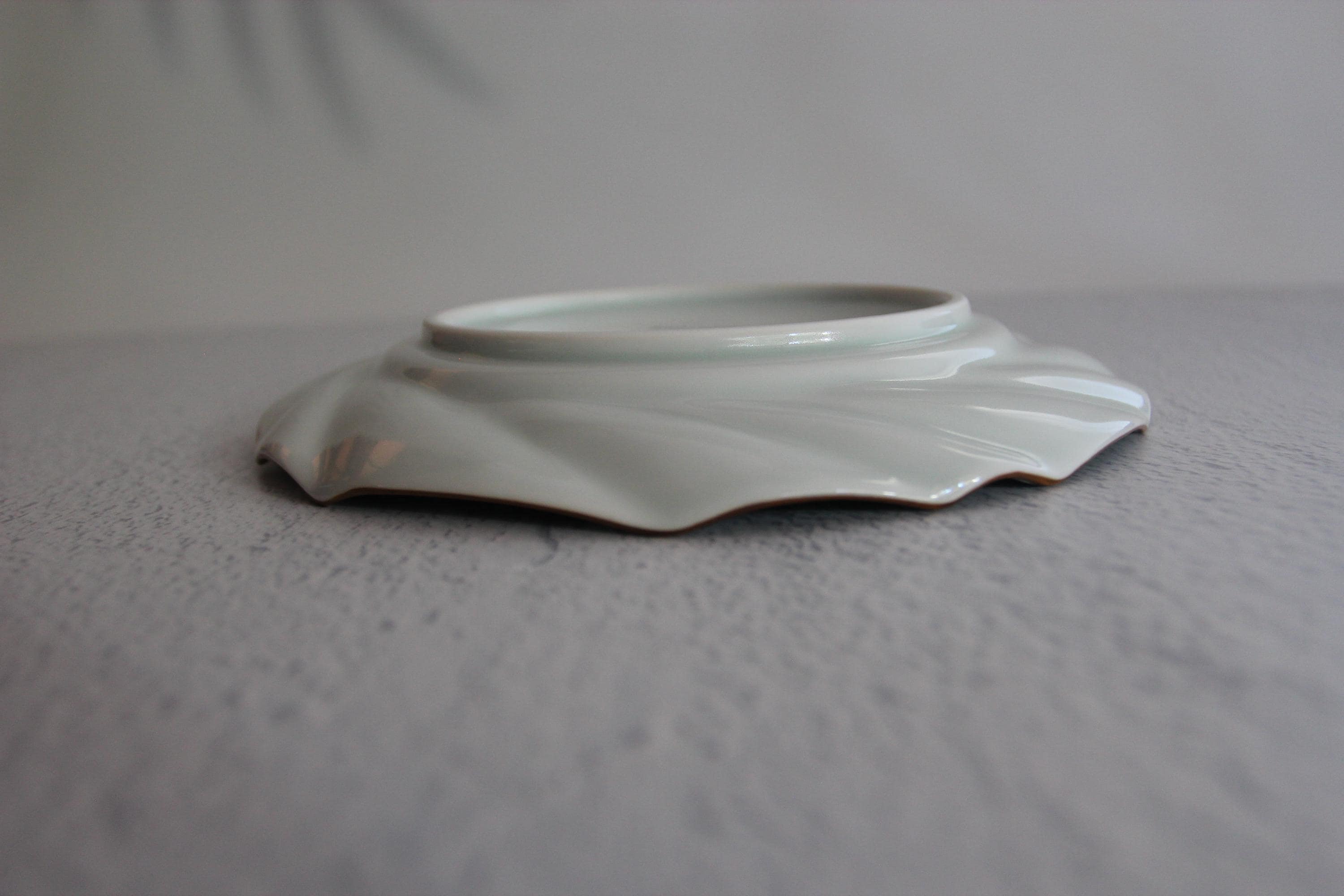 Hand-Painted Hasami Plate: Arita Ware Porcelain, Japanese Pine & Plum Design
