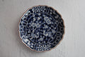 Handmade Hasami Hanadori Rinka Plate  Blue & White Flower and Bird Design
