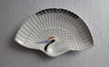 Handmade Crane Plate: Japanese Porcelain Fan Plate, Arita Ware