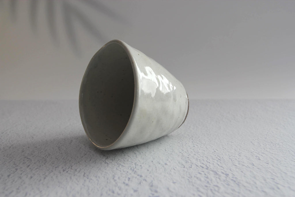 Handmade Shigaraki Kohiki Tea Cup: Japanese Pottery, 250ml