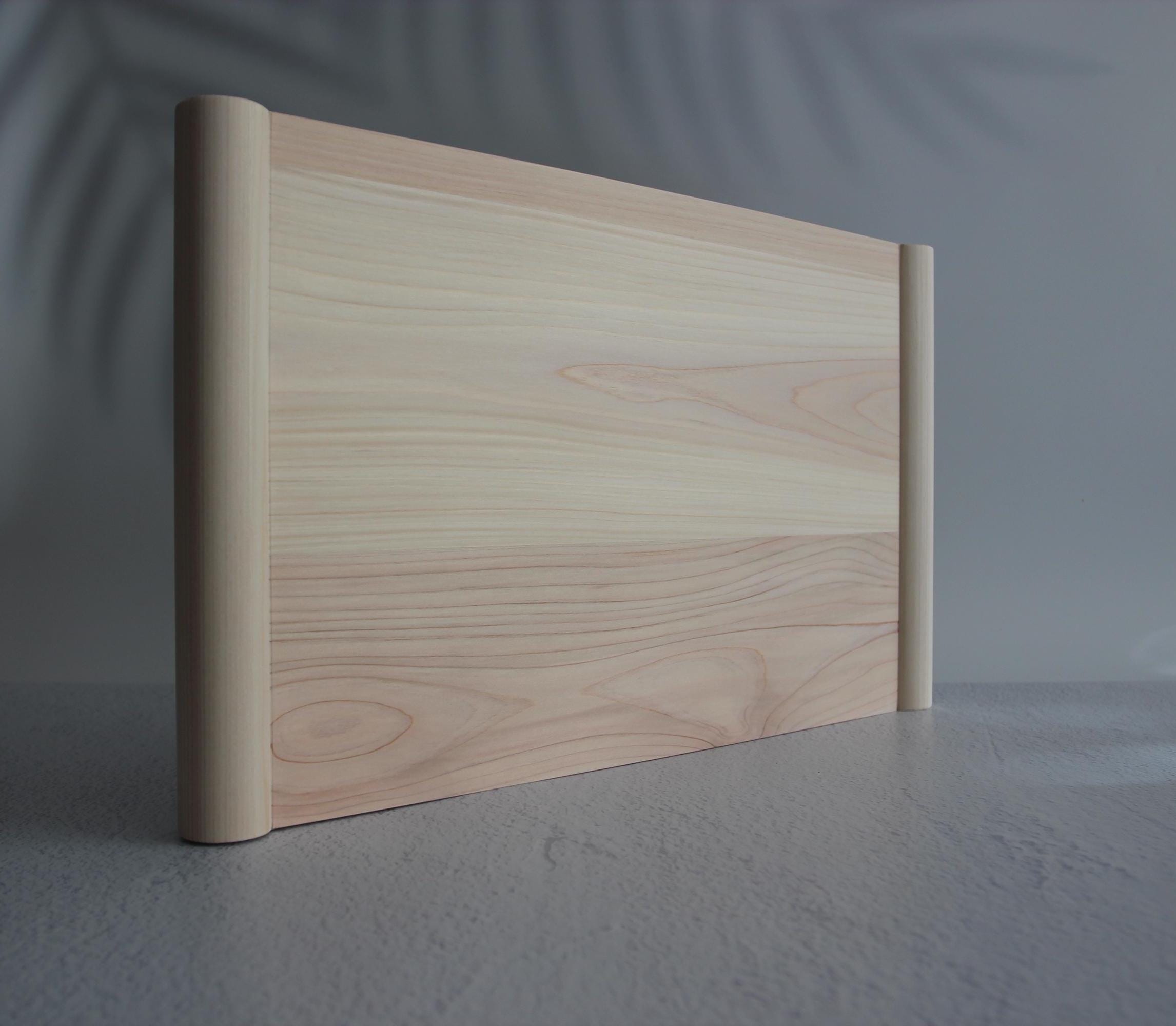Made in Japan Hinoki Floating Cutting Board | Reversible Wooden Chopping Board with Raised Cleats | Available 3 Sizes
