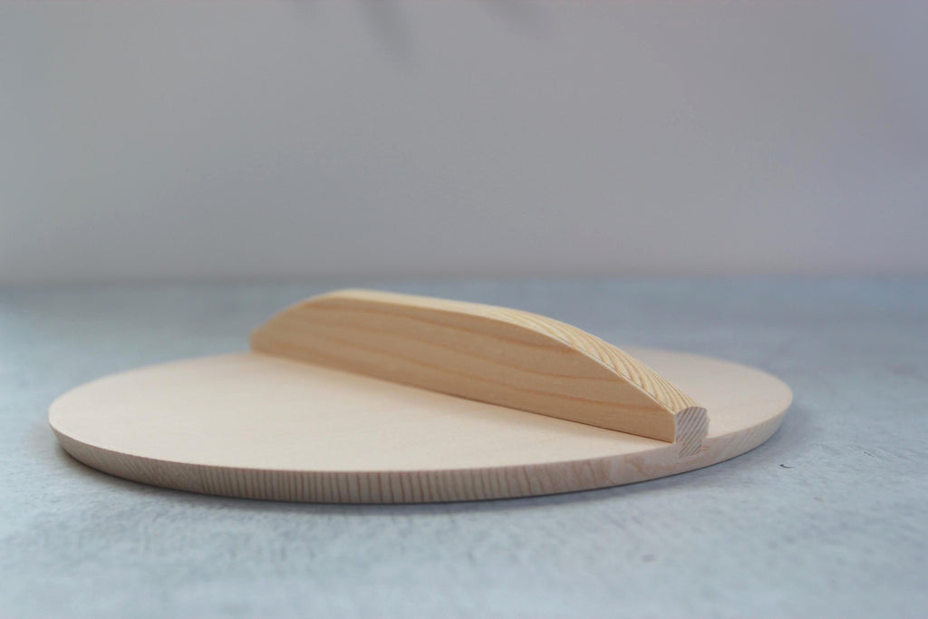 Japanese Wooden Drop Lid (Otoshibuta) | Simmer Lid | Spruce Wood | Made in Japan | 16cm, 18cm, 20cm