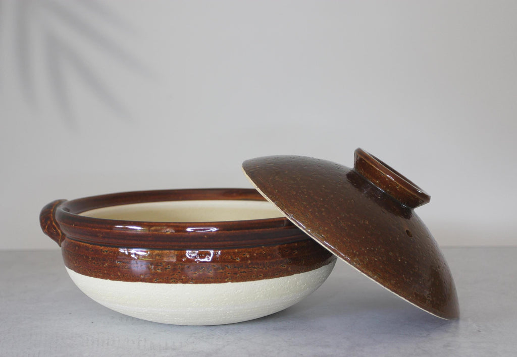 Large Ko-Iga Donabe Japanese Clay Pot | Gas, Oven, Microwave Safe