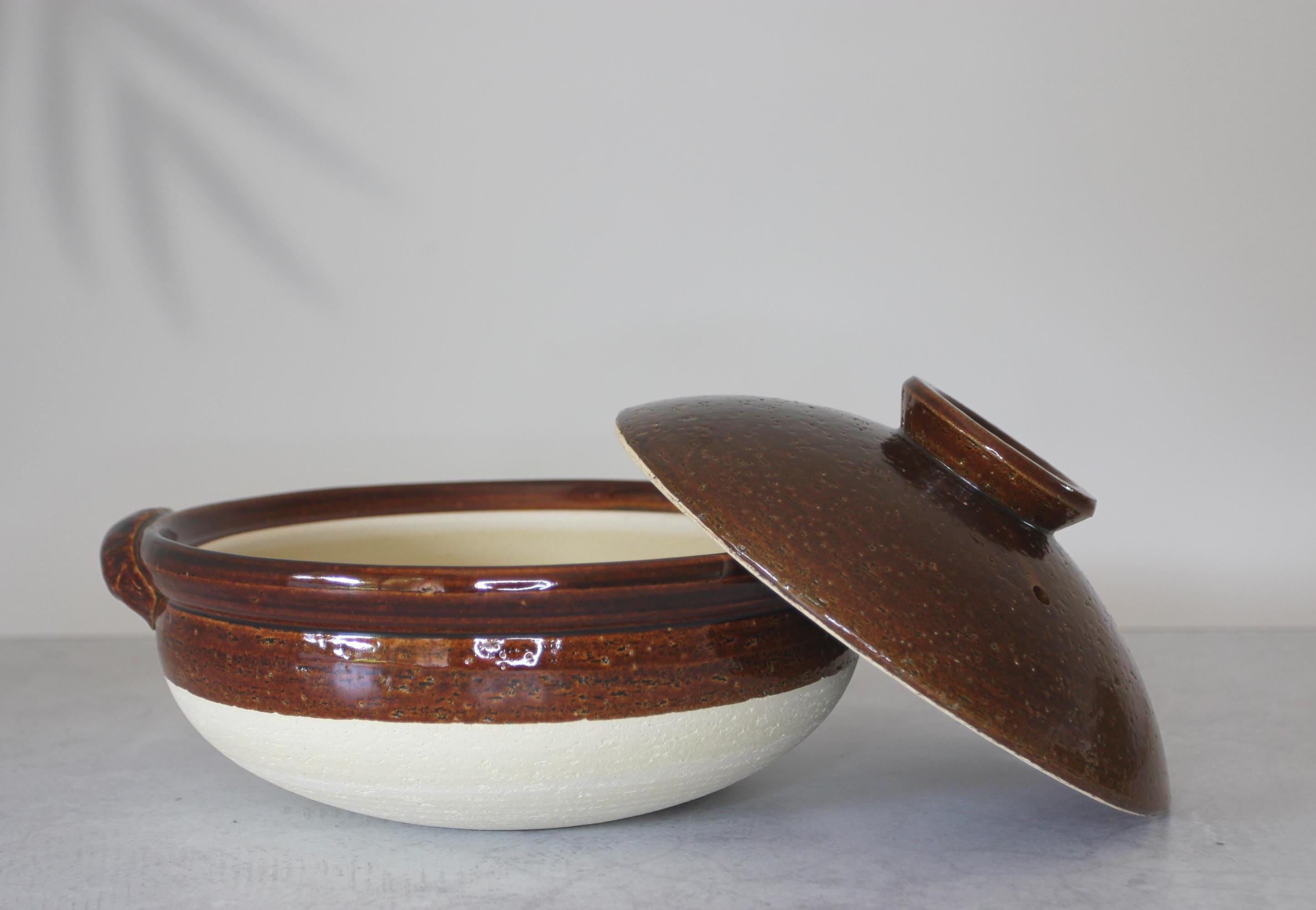 Large Ko-Iga Donabe Japanese Clay Pot | Gas, Oven, Microwave Safe