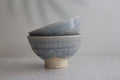 Shigaraki Ware Footed Bowl: Lakescape Wabi Sabi Pottery, Made in Japan