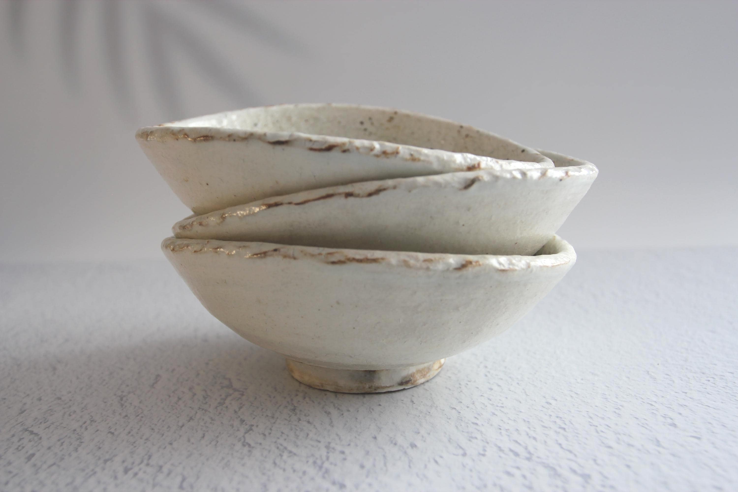 Handmade Shigaraki Ware Bowl: Ishime-Kohiki Glazed Japanese Pottery