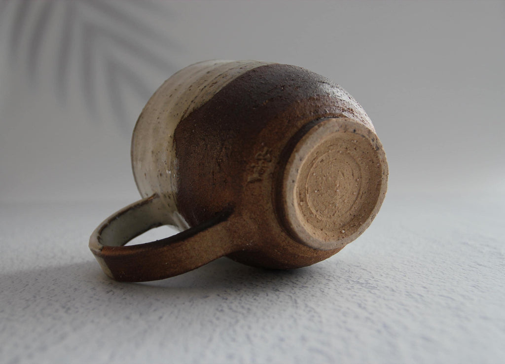 Handmade Shigaraki Ware Mug: Japanese Rustic Ceramic Cup (9.5cm, 350ml)