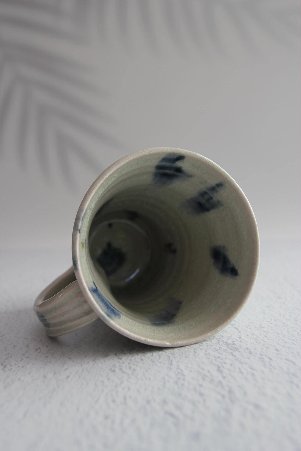 Handmade Shigaraki Ware Mug: Rustic Blue Glaze Japanese Pottery