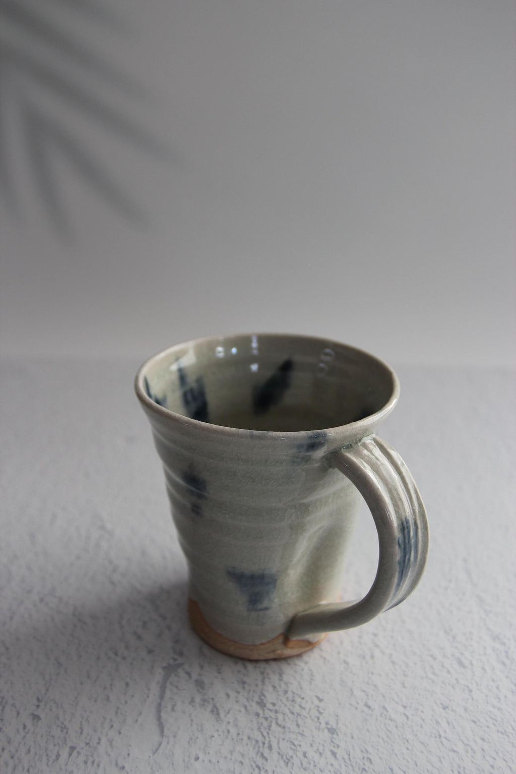 Handmade Shigaraki Ware Mug: Rustic Blue Glaze Japanese Pottery