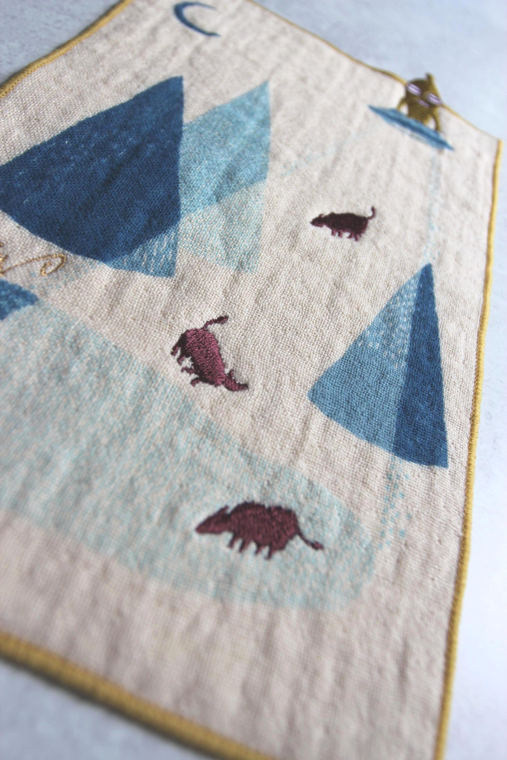 Embroidered Cotton Handkerchief Pocket : moritaMiW Japanese Pocket Hanky